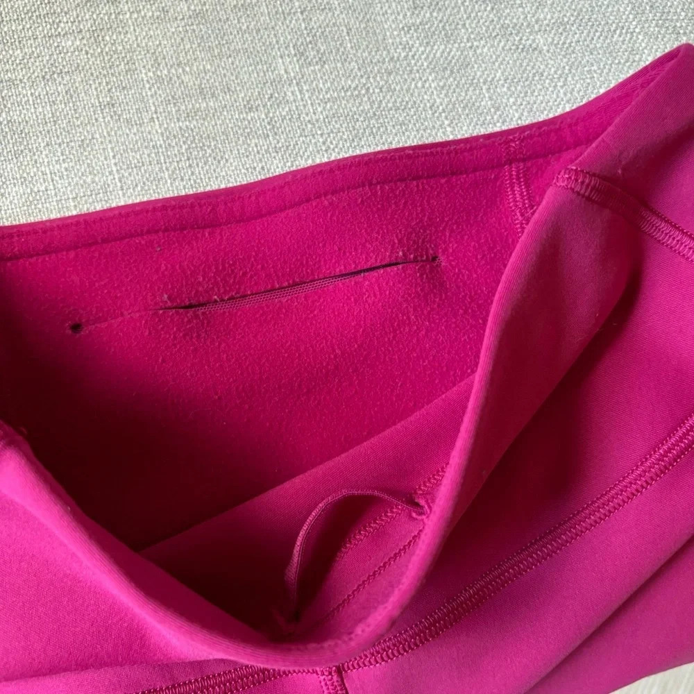 Lululemon Base Pace Fleece Leggings Tights High Rise 28" Wild Berry Hot Pink 4 - Picture 9 of 9